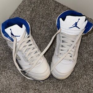 Air Jordan White and Blue Sneakers